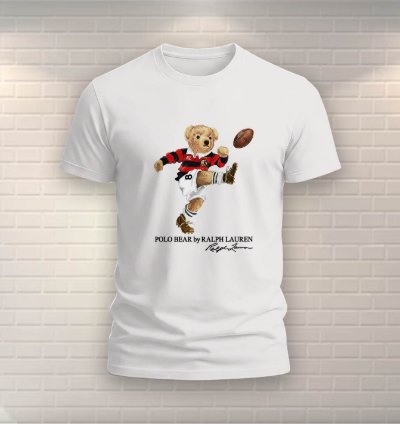 Polo Bear Shirt Football Usa Size White