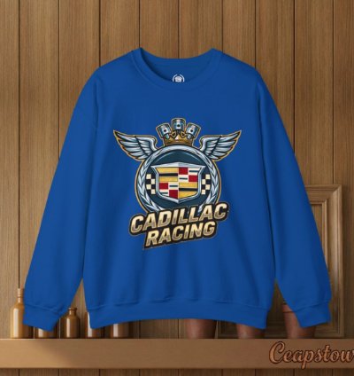 Cadillac Sweatshirt - Cadillac Racing Car Sweater Royal Blue