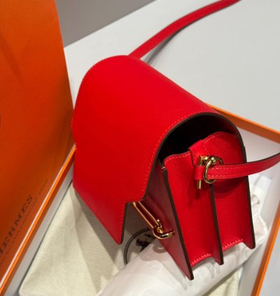 Hermes Roulis Mini Bag Gold Hardware Red