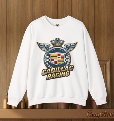 Cadillac Sweatshirt - Cadillac Racing Car Sweater White
