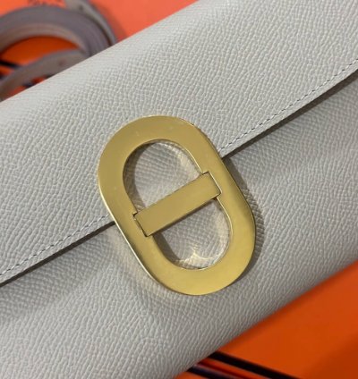 Hermes Maillon To Go Wallet Gold Plated Cream
