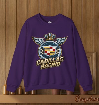 Cadillac Sweatshirt - Cadillac Racing Car Sweater Purple