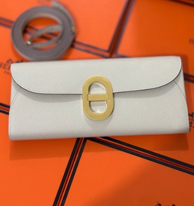 Hermes Maillon To Go Wallet Gold Plated Cream