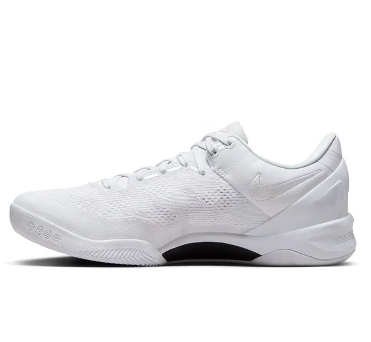 Kobe 8 Protro Triple White Shoes