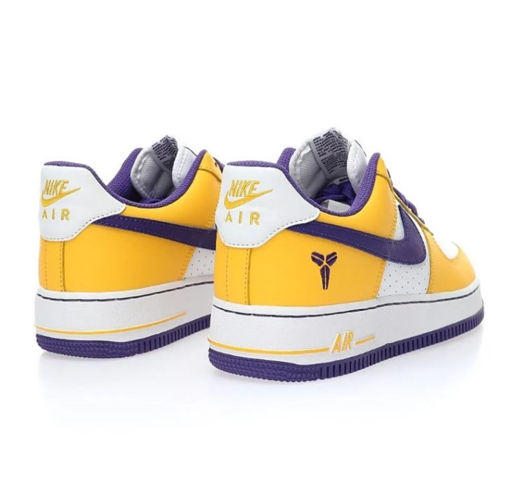 Kobe Bryant X Af 1 Low White Purple Yellow Shoes