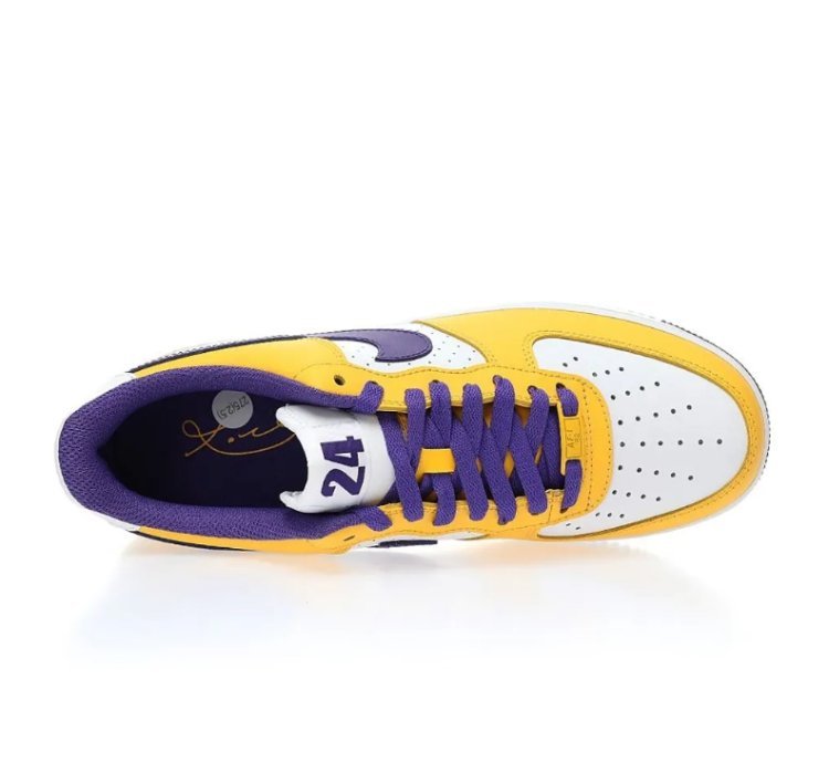 Kobe Bryant X Af 1 Low White Purple Yellow Shoes