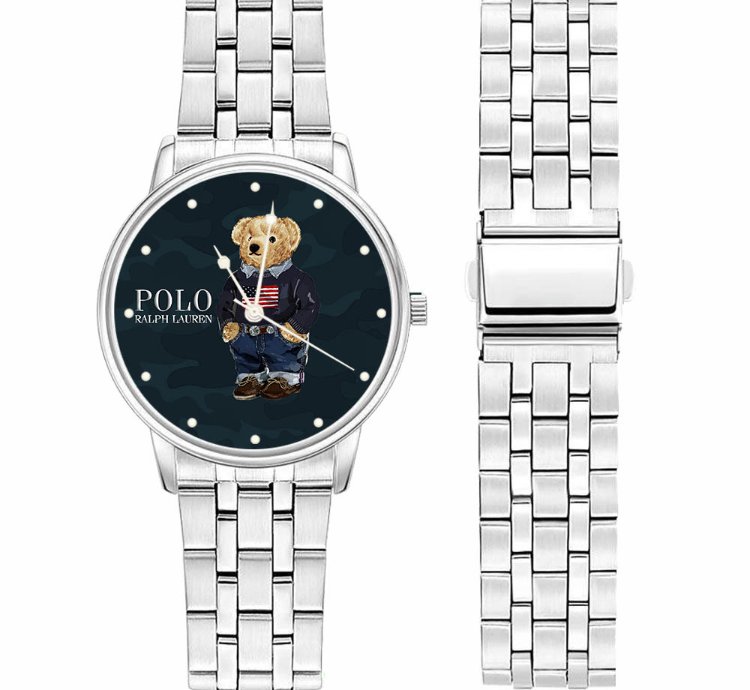 Polo Military Bear Teddy Jk79 Silver Stainless