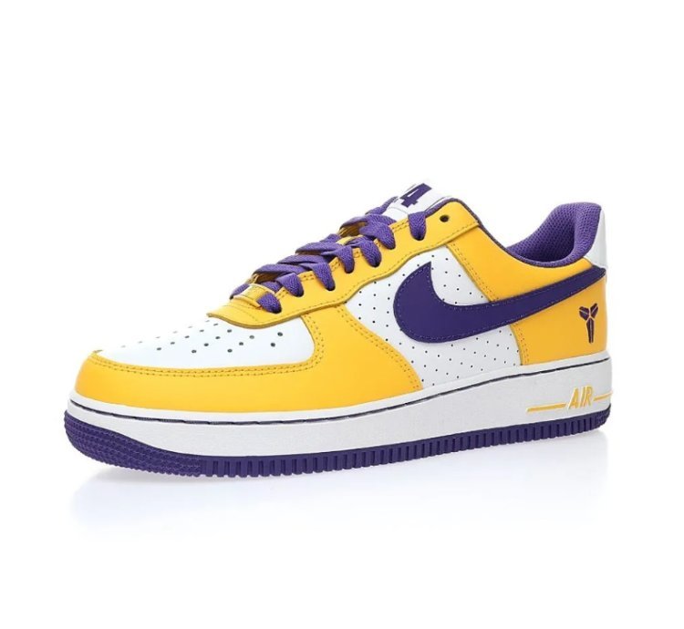 Kobe Bryant X Af 1 Low White Purple Yellow Shoes
