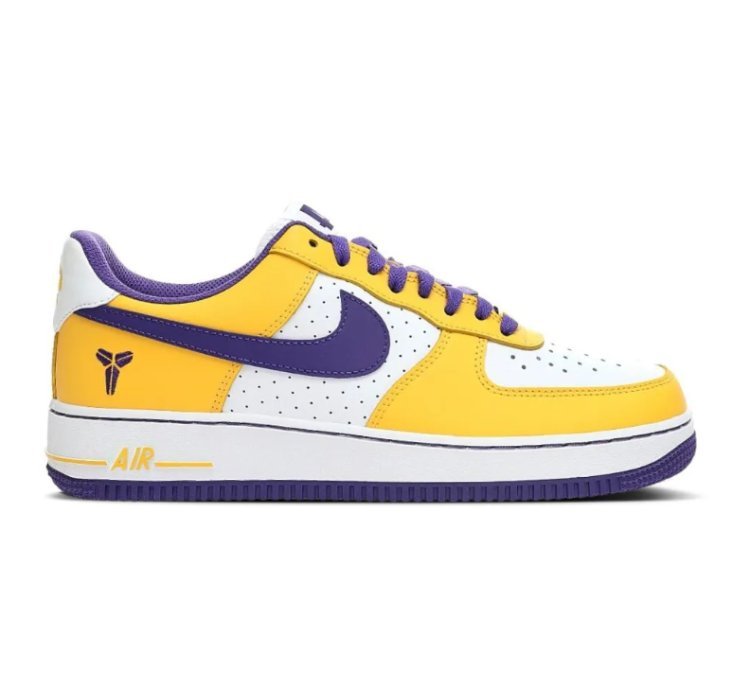 Kobe Bryant X Af 1 Low White Purple Yellow Shoes