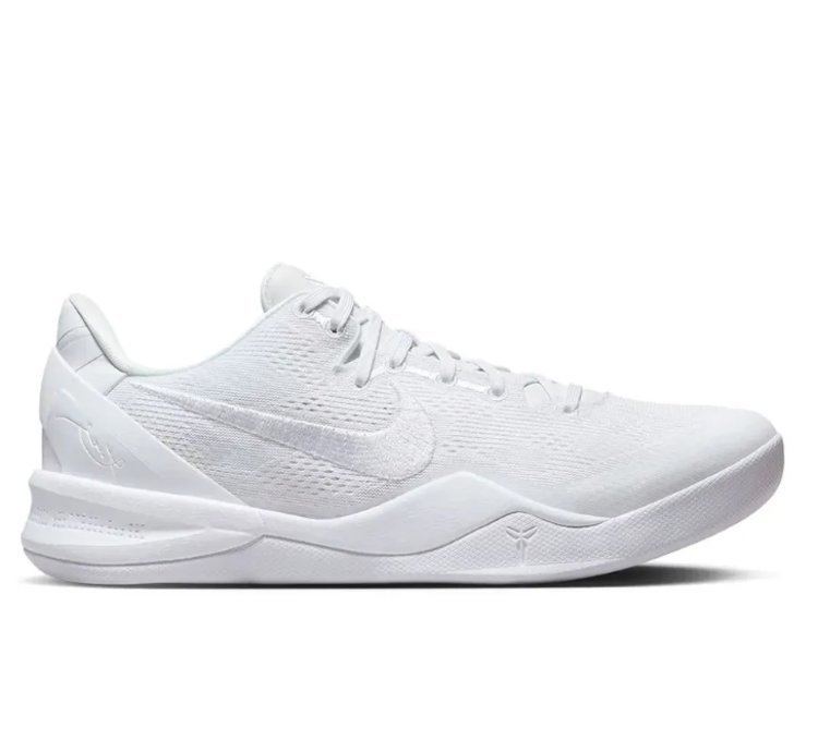 Kobe 8 Protro Triple White Shoes