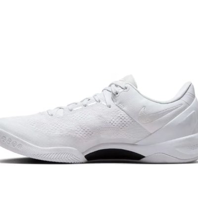 Kobe 8 Protro Triple White Shoes