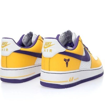 Kobe Bryant X Af 1 Low White Purple Yellow Shoes