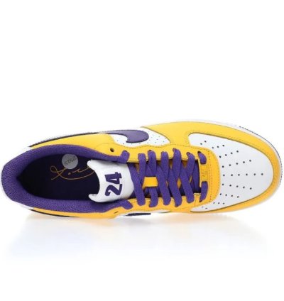 Kobe Bryant X Af 1 Low White Purple Yellow Shoes