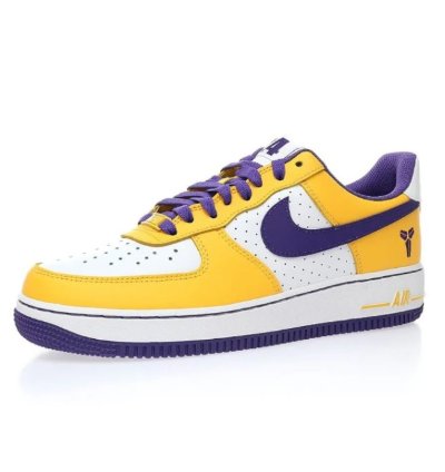 Kobe Bryant X Af 1 Low White Purple Yellow Shoes