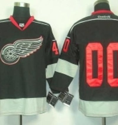 Detroit Red Wings Mens Customized 2012 Black Ice Jersey