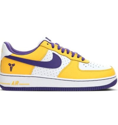 Kobe Bryant X Af 1 Low White Purple Yellow Shoes