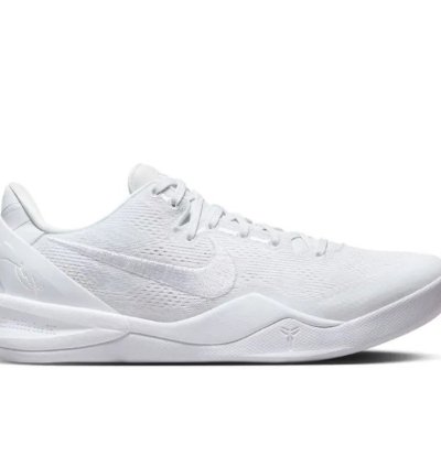 Kobe 8 Protro Triple White Shoes