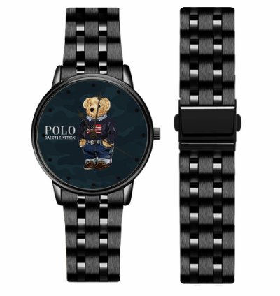 Polo Military Bear Basketball Gr79 Black Stainless