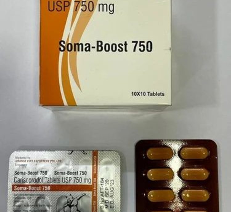 Carisoprodol Soma Boost 750 Mg To Relieve Pain From Muscle Injuries And Spasms