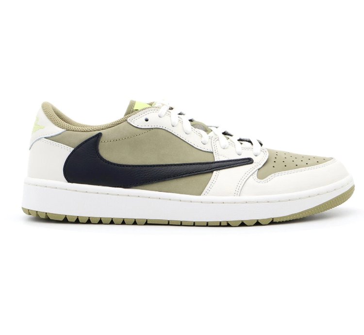 Fz3124-200 Travis Scott Nike Air Jordan 1 Low Golf Nrg Neutral Olive mens