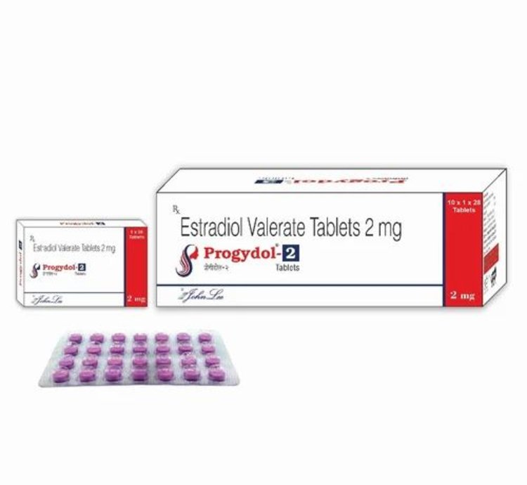 Estradiol Valerate Progydol 2 Mg Used To Treat Low Estrogen Levels In Women With Ovarian Failure 28 Pills