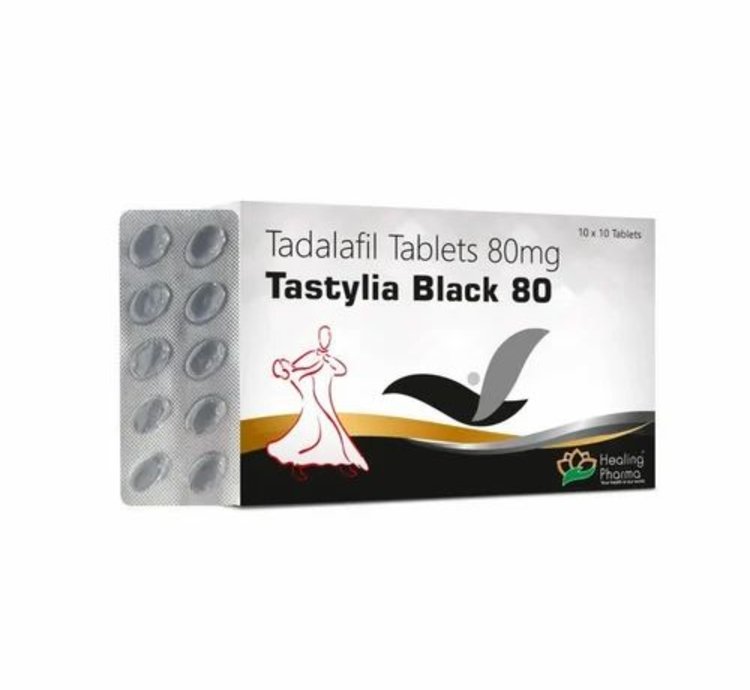 Tadalafil Tastylia Black 80 Mg To Treat Erectile Dysfunction