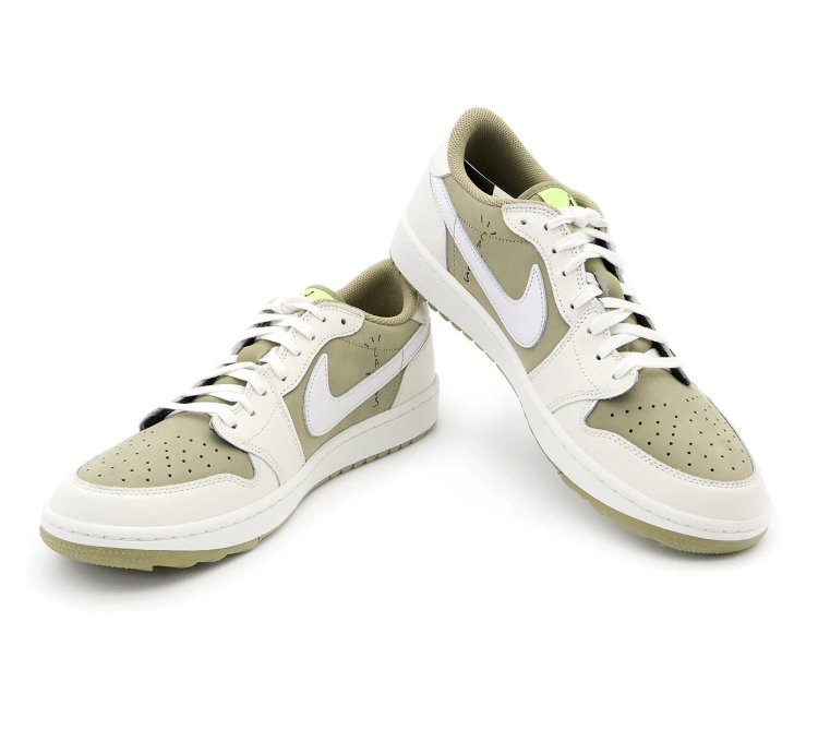 Fz3124-200 Travis Scott Nike Air Jordan 1 Low Golf Nrg Neutral Olive mens
