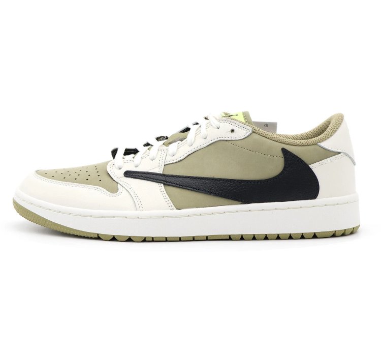 Fz3124-200 Travis Scott Nike Air Jordan 1 Low Golf Nrg Neutral Olive mens