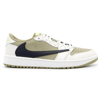 Fz3124-200 Travis Scott Nike Air Jordan 1 Low Golf Nrg Neutral Olive mens