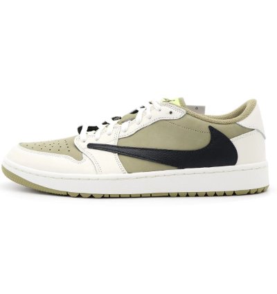 Fz3124-200 Travis Scott Nike Air Jordan 1 Low Golf Nrg Neutral Olive mens