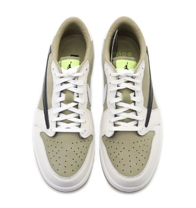 Fz3124-200 Travis Scott Nike Air Jordan 1 Low Golf Nrg Neutral Olive mens