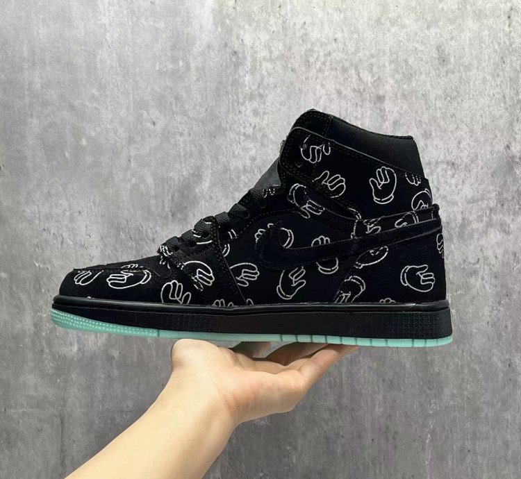Air Jordan 1 Kaws Black Mens Shoes