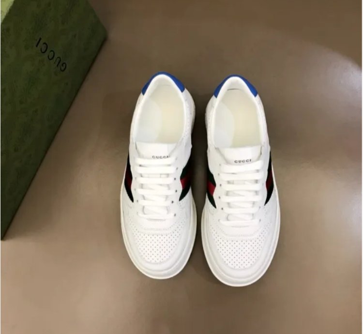 Gg Web Leather Shoes Sneakers