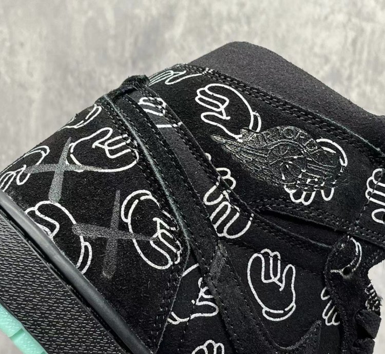 Air Jordan 1 Kaws Black Mens Shoes