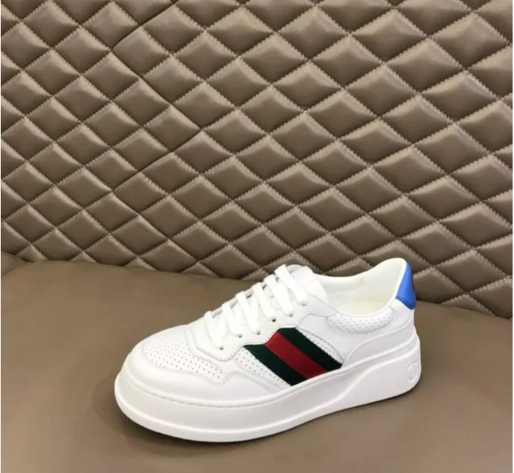 Gg Web Leather Shoes Sneakers