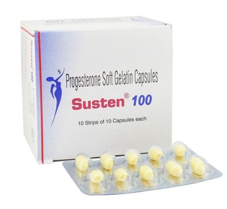 Susten Progesterone Soft Gelatin Capsules 100 Mg Used To Support Pregnancy Prevent Premature Labor Treat Bleeding Dis
