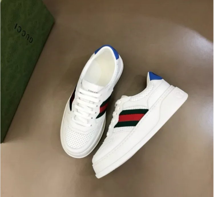 Gg Web Leather Shoes Sneakers