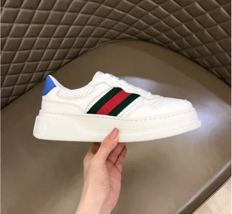 Gg Web Leather Shoes Sneakers