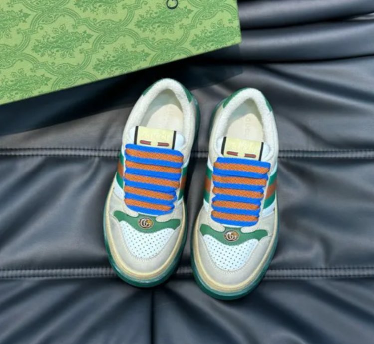 Gg Screener Sneaker off White Green Red Shoes Sneakers