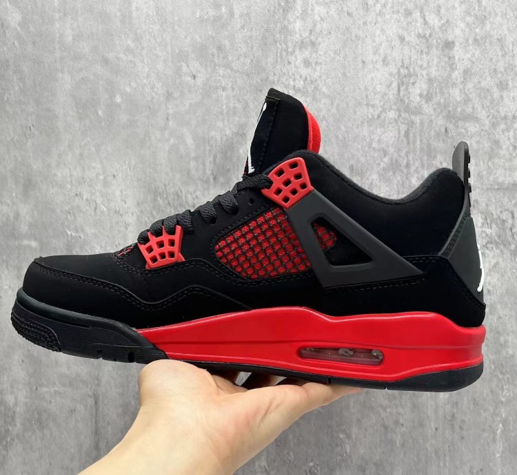 Air Jordan 4 Retro Red Thunder Mens Shoes