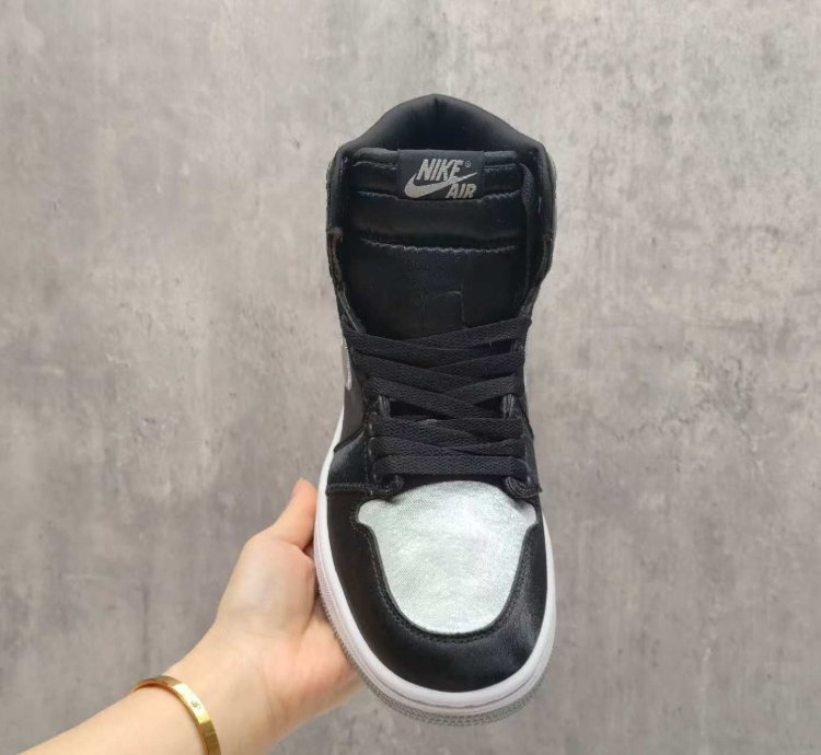 Jordan 1 High Og Wmns Satin Shadow Blackmedium Grey-white Mens Shoes