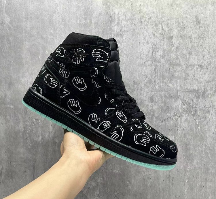 Air Jordan 1 Kaws Black Mens Shoes