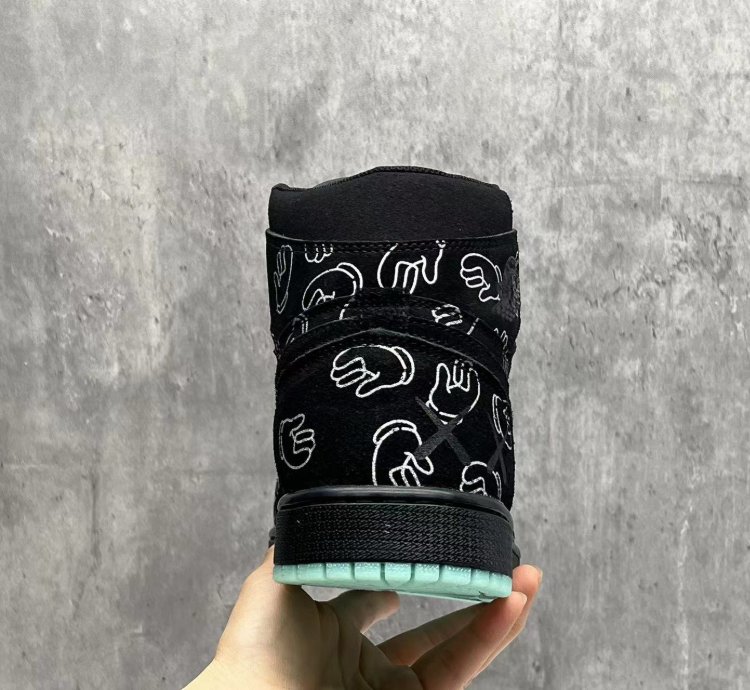 Air Jordan 1 Kaws Black Mens Shoes