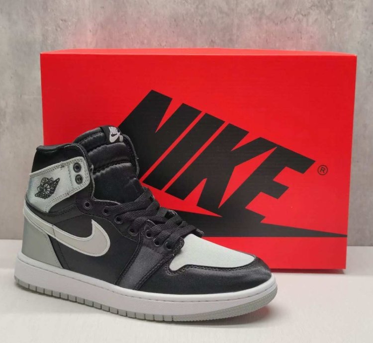 Jordan 1 High Og Wmns Satin Shadow Blackmedium Grey-white Mens Shoes