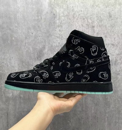 Air Jordan 1 Kaws Black Mens Shoes