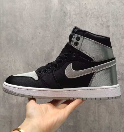 Jordan 1 High Og Wmns Satin Shadow Blackmedium Grey-white Mens Shoes