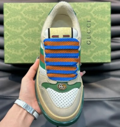 Gg Screener Sneaker off White Green Red Shoes Sneakers