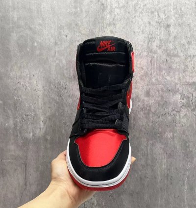 Jordan 1 High Og Satin Bred Mens Shoes