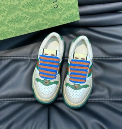 Gg Screener Sneaker off White Green Red Shoes Sneakers