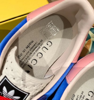 Gg X Ad Gazelle Light Blue Silk Shoes Sneakers